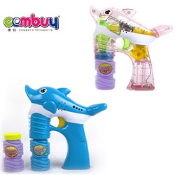 CB937370 CB937371 - Solid color small shark spray paint (with music) blue light double bottle water bubble gun